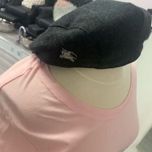 Burberry Black Wool Visor Hat